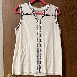 Summer Embroidered Tank Top 100% Organic Cotton